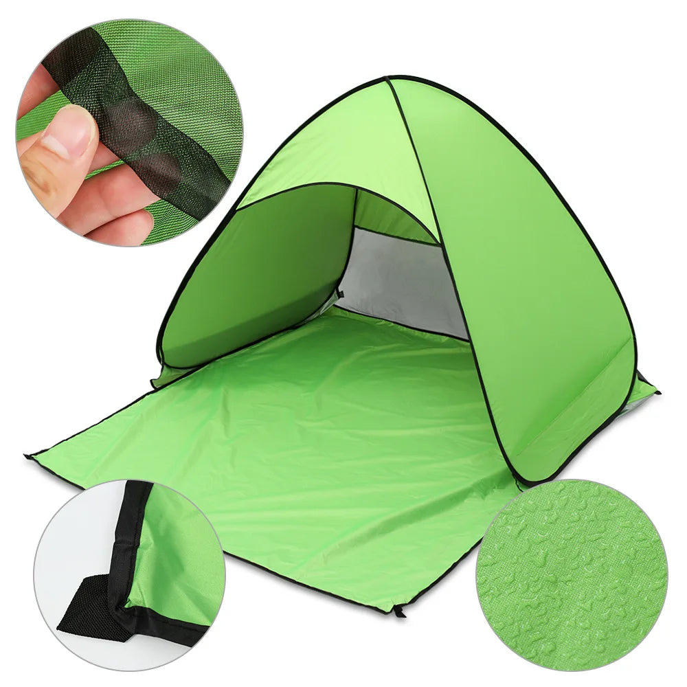 Hot Sale 2-3 Person Automatic Pop-up Beach Tent Waterproof and Sunproof for Outdoor Camping & Traveling