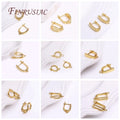 Wholesale DIY Jewelry Making Findings Lever Back Open Loop Setting Earring Clasp 18K Gold Plated French Hook for Custom Earrings