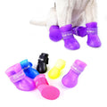 JXANRY Classic Christmas Print Anti-Slip Rubber Boots Waterproof Silicone Dog Rain Shoes for Dogs-for Spring Summer Outdoor