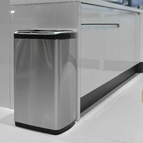 Intelli Custom 50L Automatic Sensor Recycle Bin 12 Gallon Stainless Steel Smart Dustbin for Indoor/Outdoor Use Storage Bucket
