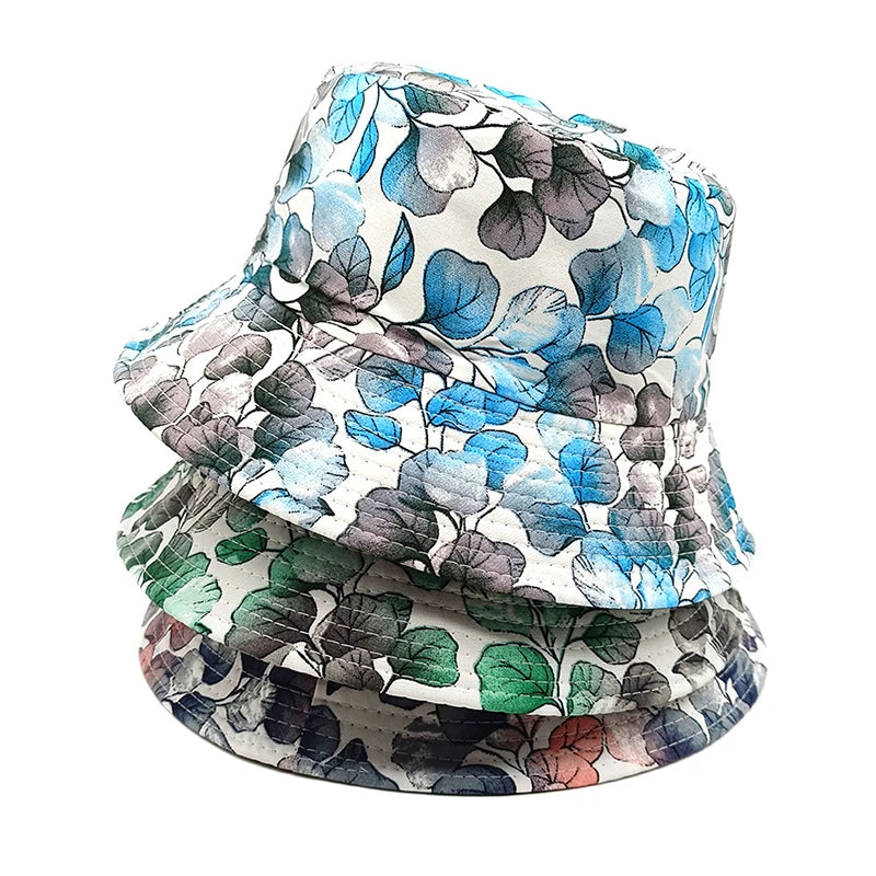 Landfond Spring and Summer Wide Brim Fisherman Custom Design Logo Cool Printed Bucket Hat