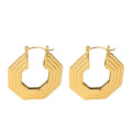 MICCI designer big size thick gold hoop earrings stainless steel chunky hoop anti tarnish fashion 18k gold earrings