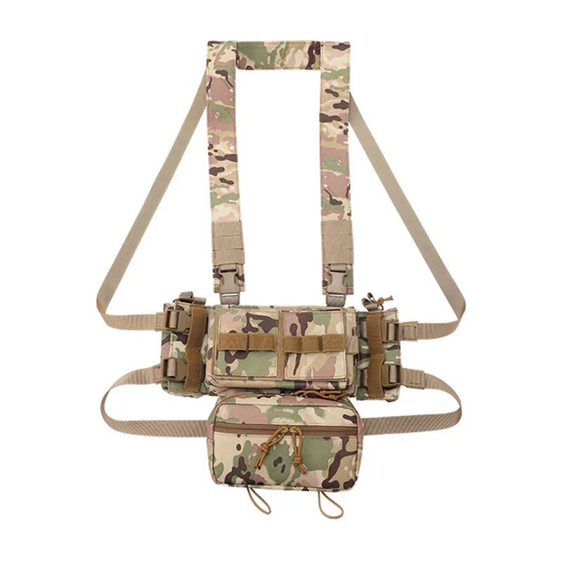 Waterproof Sling Bag Molle Webbing Climbing Backpack Mini Nylon Chest Rig Vest Tactical Bag Male Unisex Chest Vest Pack