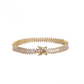 BB116   5mm  Tennis  Bracelet  Brass Setting Zircon  Hip Hop Iced Out  Men's Jewelry