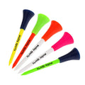 Custom Logo Printed 56mm 72mm 85mm Rubber Cushion Top Golf Tees