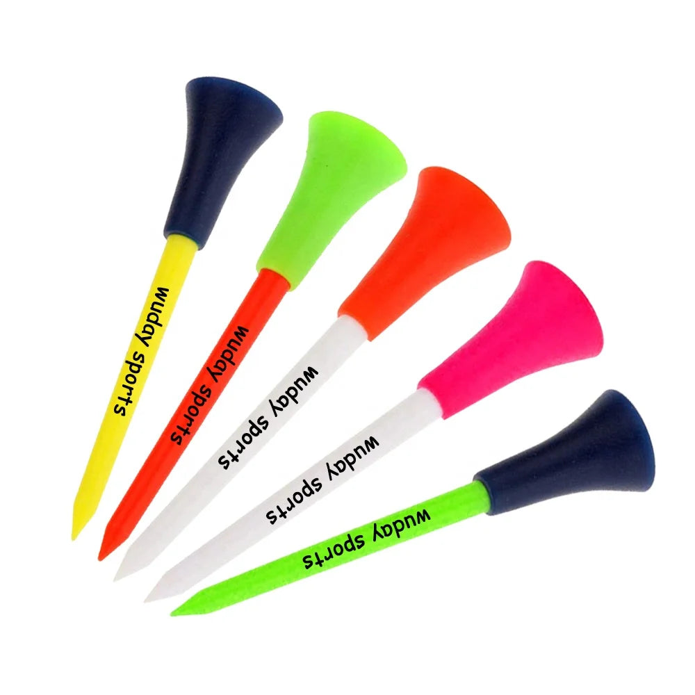 Custom Logo Printed 56mm 72mm 85mm Rubber Cushion Top Golf Tees