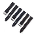Hot Sale 20mm Black Bamboo Pattern Silicone Strap for Samsung S3 Plus Thread Rubber Watch Band Wholesale Watch Strap
