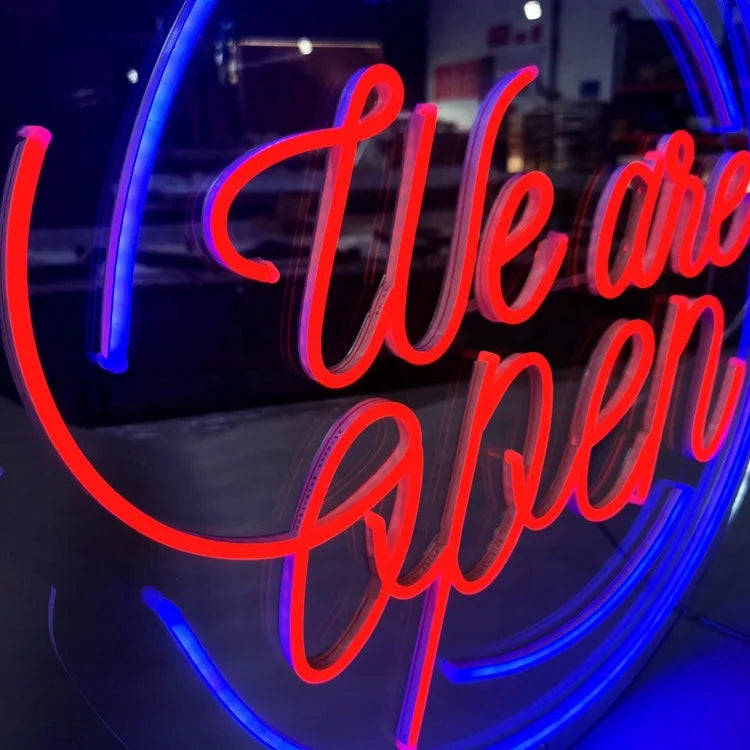 For COSUN Light Yellow Neon LED Strip Individual Letter Open Sign for Company Hospital and Park Decorations