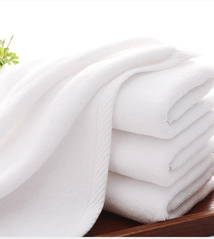Wholesale Luxury White Hotel Bath Towel Set Environmental Organic Cotton Custom Logo Super Water Absorbent Soft Sauna Spa Towel