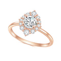OL0989 Abiding Fine Jewelry Custom Classic Jewelry Ring Gold Plated China 6mm Round Moissanite Diamond Ring