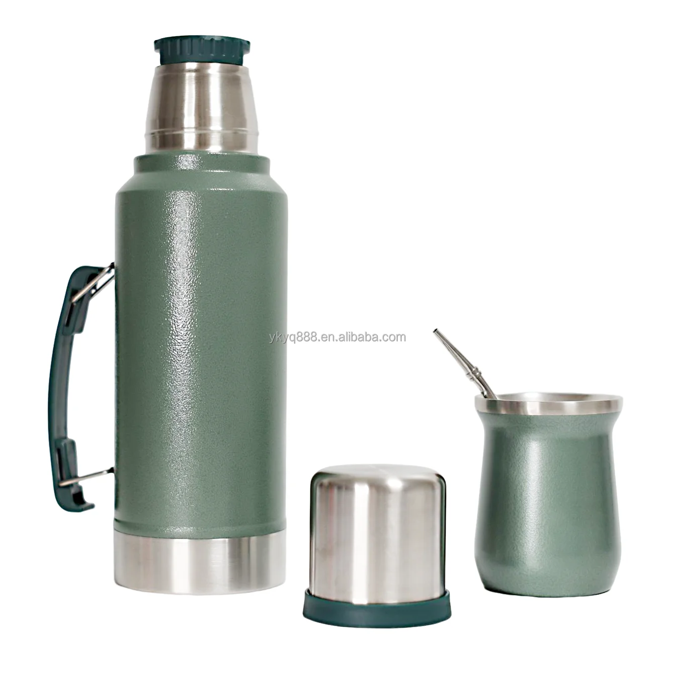 Best Selling 1L Stainless Steel 304 Double Wall Insulated Eco-Friendly Yerba Mate Coffee Vacuum Flask Water Bottle for Back