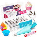 64pcs Piping Nozzles Set Cake Decorating Tips Stainless Steel Eco-Friendly Food Contact Safe Pastry Bag Baking Tool Cupcake Kit