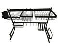 2-Tier Stainless Steel Kitchen Rack Over the Sink Extendable Dish Drying Stand Type for Dish and Bowl Storage