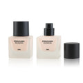 New Arrival 30ml Flat Square Glass Foundation Makeup Bottle Pump Cap Screen Printing for Face Care Cosmetics Lotion Packaging