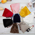Custom Jewelry Bag 100% Organic Cotton Canvas Pouch Small Cotton Drawstring Bag With Logo for Gift Packaging