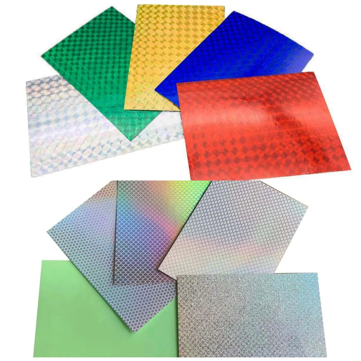 5pcs Fishing Lure Stickers 7.3cm*10cm Mixed Color Fish Scale Adhesive Sticker Film Fish Skin Sea Fishing Luminous Stickers