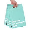 Custom Logo Green Poly Mailers Mailing Bags With Die Cut Handle Biodegradable Compostable Plastic Express Courier Postage
