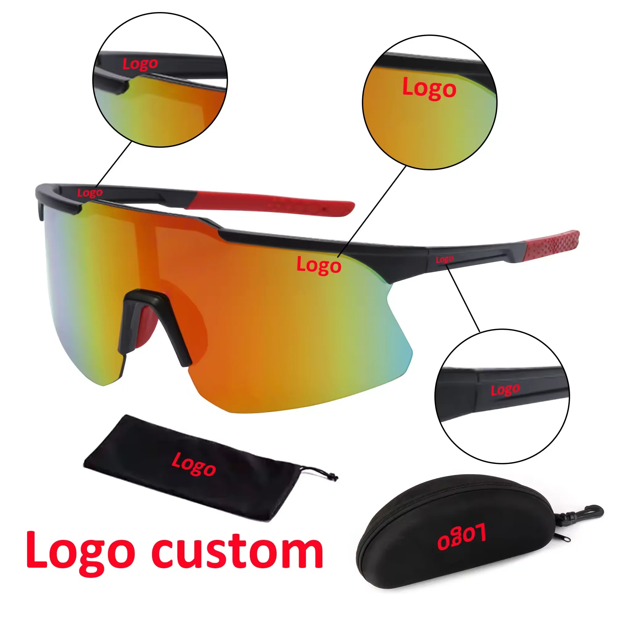 Lentes De Sol Sports Eyewear Running Glasses Oversized Sport Windproof Sun Glasses Cycling Outdoor Men Sport Sunglasses for Men