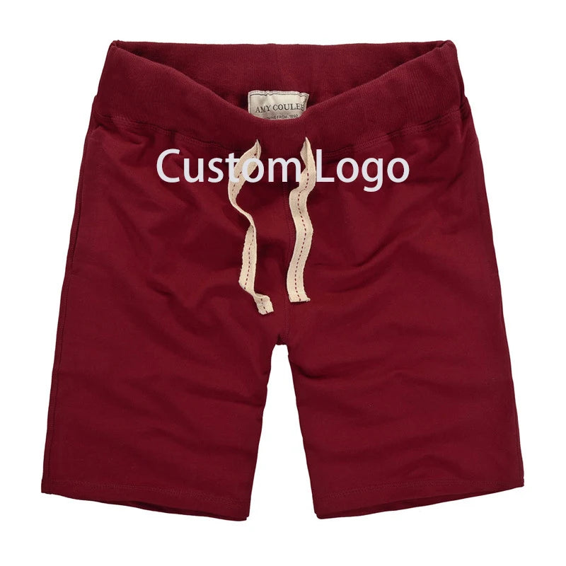 Evertop Summer Gym Custom Sweat Men's Shorts 100% Cotton Solid Color New Style Casual Canvas Hot Sale