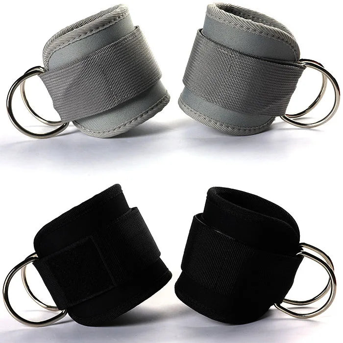 Adjustable Neoprene Padded Exercise Fitness Ankle Straps for Cable Machines
