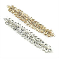 Wedding Jewelry Craft Crystal Glass Sew-on Rhinestones Applique Oval Shape with Loose Rhinestones and Silver Base for Sewing