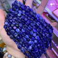 8-10mm Natural Blue Sodalite Stone Beads Healing Energy Round Irregular Shape Gemstone 15\" Gravel Pebble Necklace