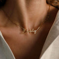 EManco Drop Shipping Personalized Custom Stainless Steel 14K Gold Plated Box Chain Name Adjustable Necklace for Women