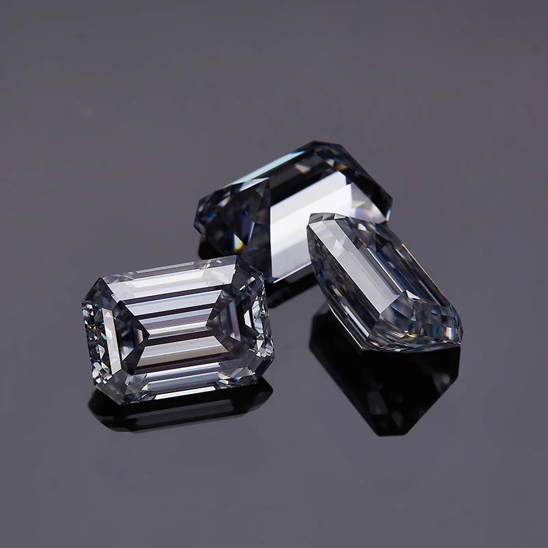 Holycome Moissanite Diamond Test Positive Natural Color 0.3ct 1ct 2ct  Brilliant Emerald Cut VVS1 Moissanite  Certificated