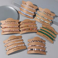3 Pcs/set 4mm 6mm 8mm Gemstone Bracelet Set Anxiety Healing Crystal Dainty Natural Stone Beaded Bracelet for Women