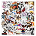 50Pcs Horsemanship Horse Riding Vinyl Graffiti Stickers for Bottle Laptop Phone Car Waterproof Custom Horse Label