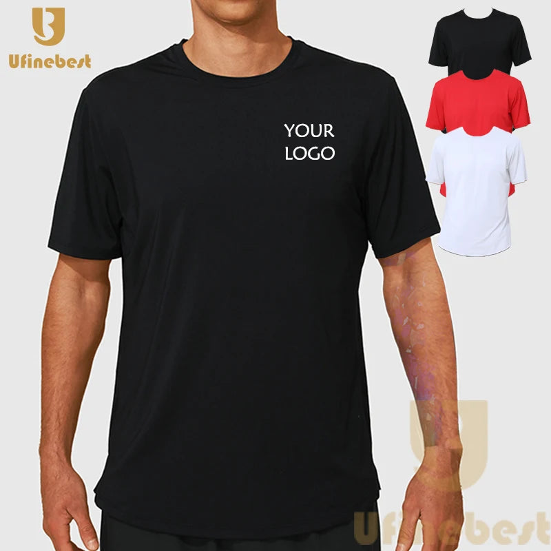 Summer Men's Crew Neck Sports Shirt Sweat Plus Size Quick Drying Breathable Outdoor Running Fitness Short Sleeve T-shirt