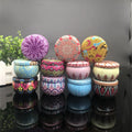 National Style Design 2oz 4oz 8oz Round Empty Metal Pink Travel Cute Christmas Candy Tin Jar Packing