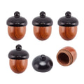 Wooden Acorn Nut Box Pendant Disconnectable Camel Wood Christmas Jewelry for Kids DIY Gift for Children's Jewelry Making