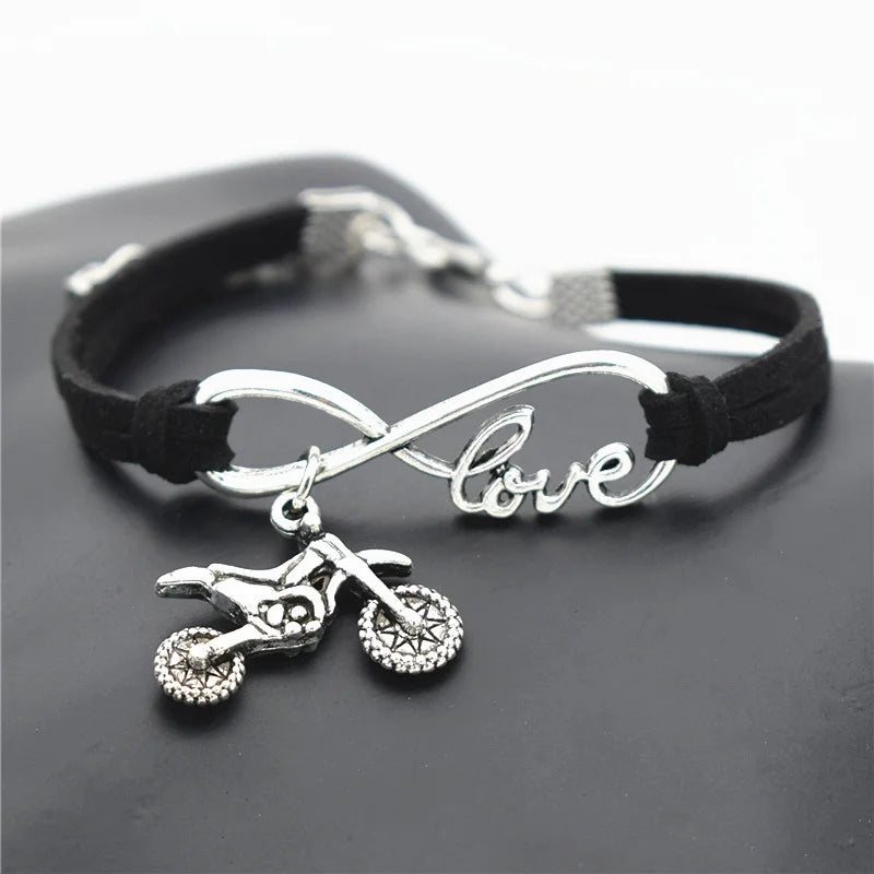 Factory Motocross Cycle Racing Bicycle Cycling Biker Dirt Bike Riding Charm Men Rope Ladies Bracelet Women