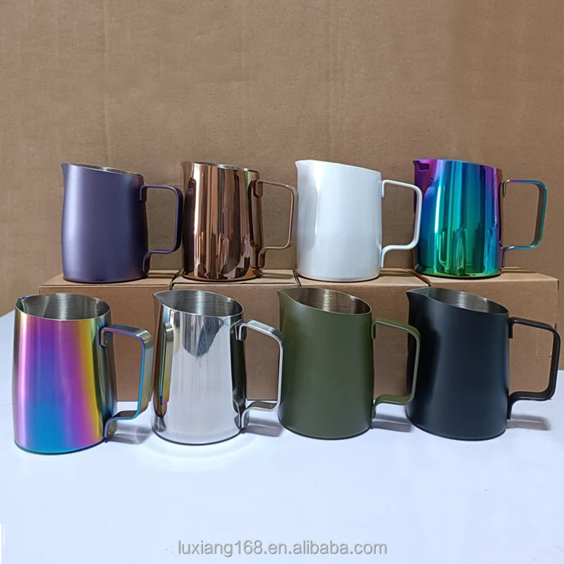 Coffee Milk Frothing Pitcher-stainless Steel Silver 450ml/600ml Espresso Steaming Pitcher for Barista