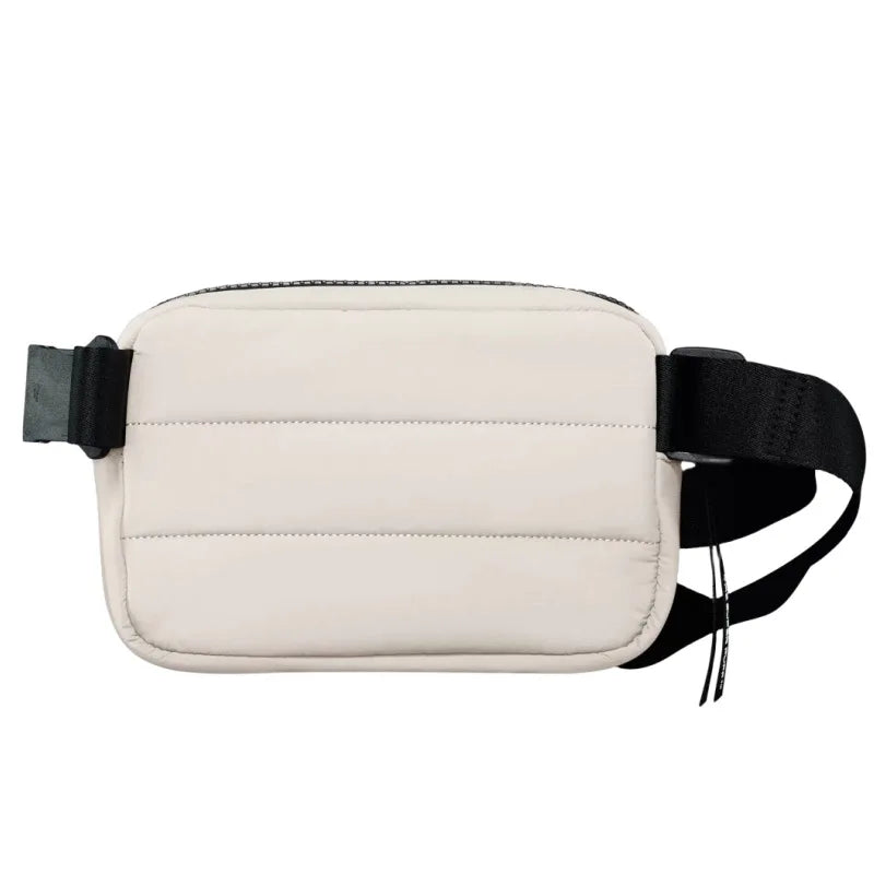 New Arrival Quilted Puffy Purse Puffer Waist Bag Light Winter Down Cotton Padded Belt Bag