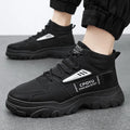 High Top Men's Shoes with Added Fleece Insulation Cotton Casual Workwear Shoes Men's Trendy Shoes Boots