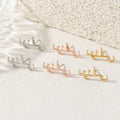 Hot Selling Personalized Arabic Letter Earrings Stainless Steel Women Jewelry Accessories