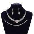 Wholesale Ready Stock Simple Classic Wedding Accessories Copper Cubic Zirconia Luxury Bridal Jewelry Set for Women BN8225