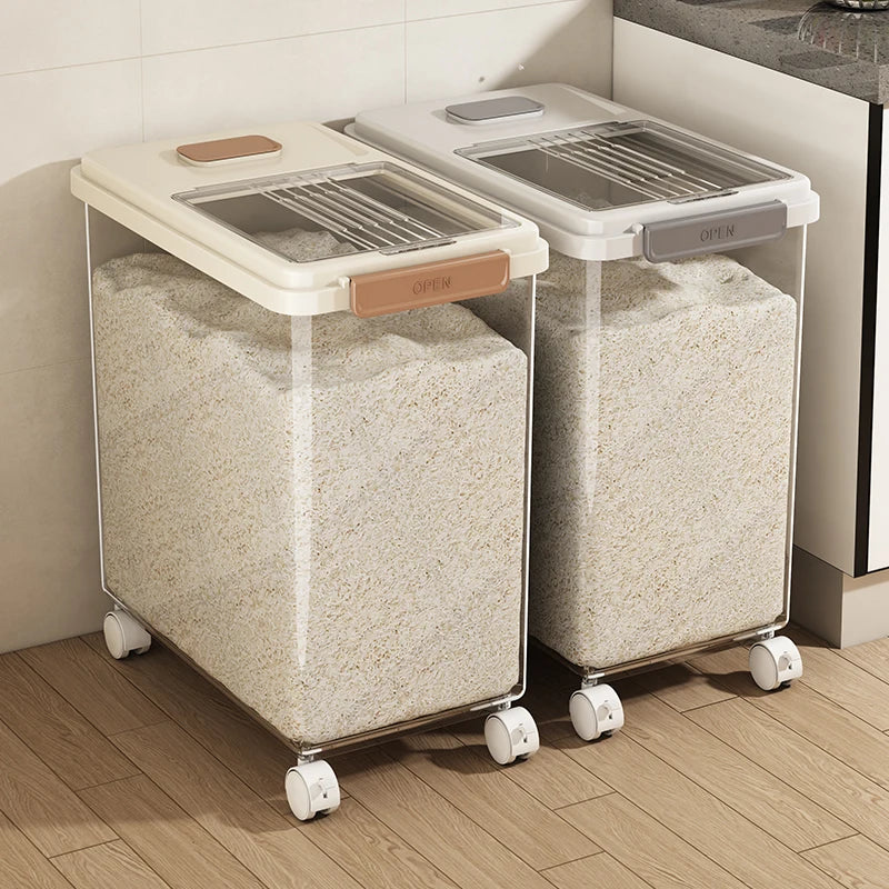 2024 New Rice Bucket Household Insect-proof and Moisture-proof sealed Food-grade Rice tank Rice Grain Storage Box