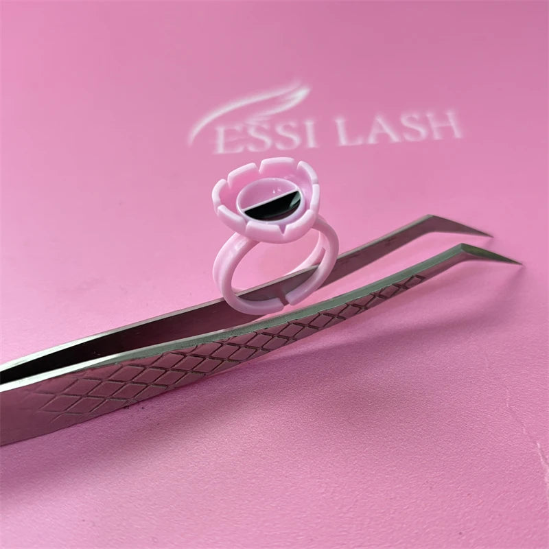 Disposable Heart-shaped Glue Ring Can Stand on the Tweezers Eyelashes Extension Holder Pallet Buckle Glue Ring