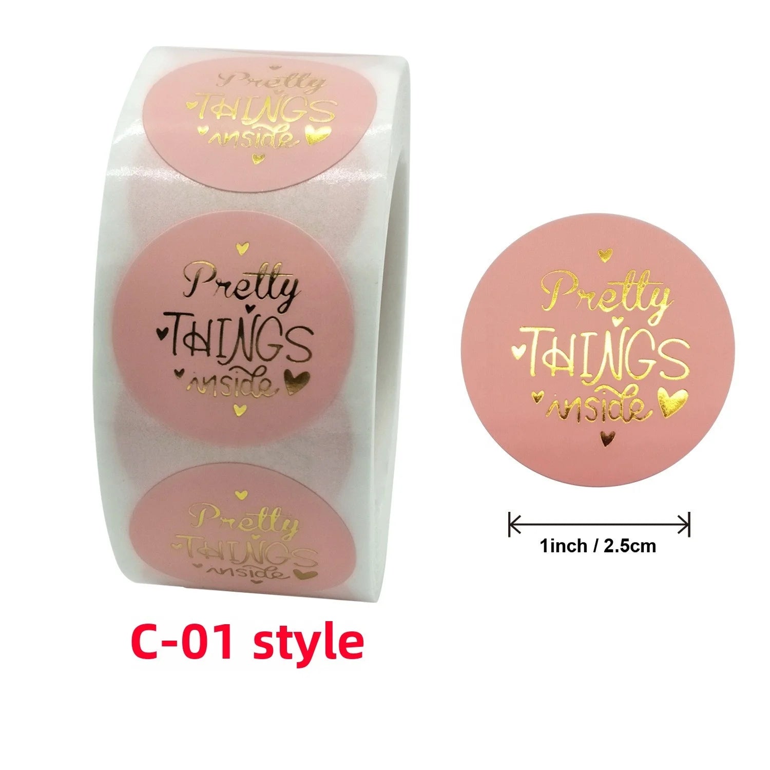 New Self-Adhesive PET Roll Sticker Color Bronzing Thank You Sealing Sticker for Envelope Gift Decoration