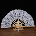 Customized Battenburg Lace Dancing Fans for Wedding Party Favors Gifts Vintage Lace Folding Hand Fan