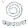 Hiphop Jewelry 3mm 2mm-6mm Gra 925 Sterling Silver Ice Out Diamond Mossanite Moissanite Tennis Link Necklace Chain for Men Women