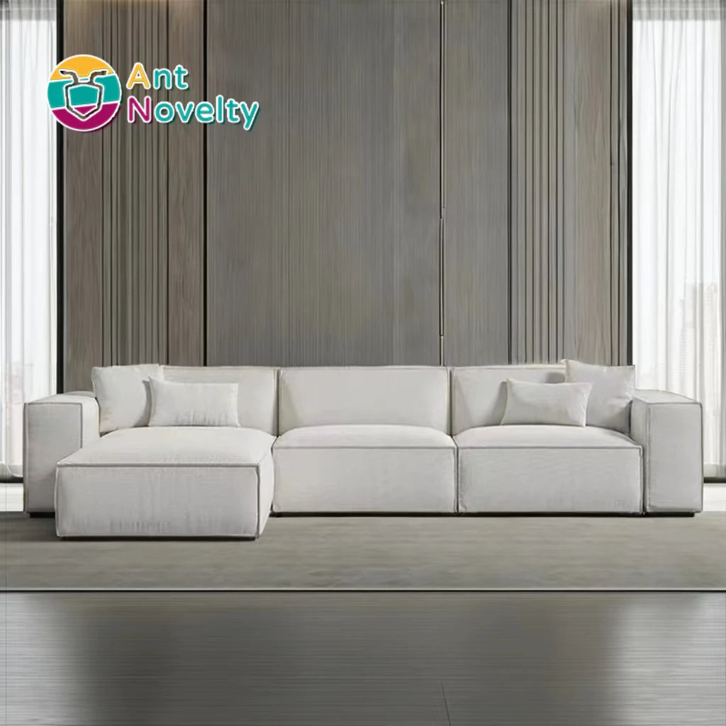 Antnovel Italian Minimalist Modular Compression Velvet Sofa Convertible for Living Room Villa Use Mario Extendable School
