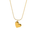 Factory Wholesale Custom Personalized Stainless Steel Plated 18K Gold Simple Curved Love Peach Heart Necklace Bijoux En Acier in