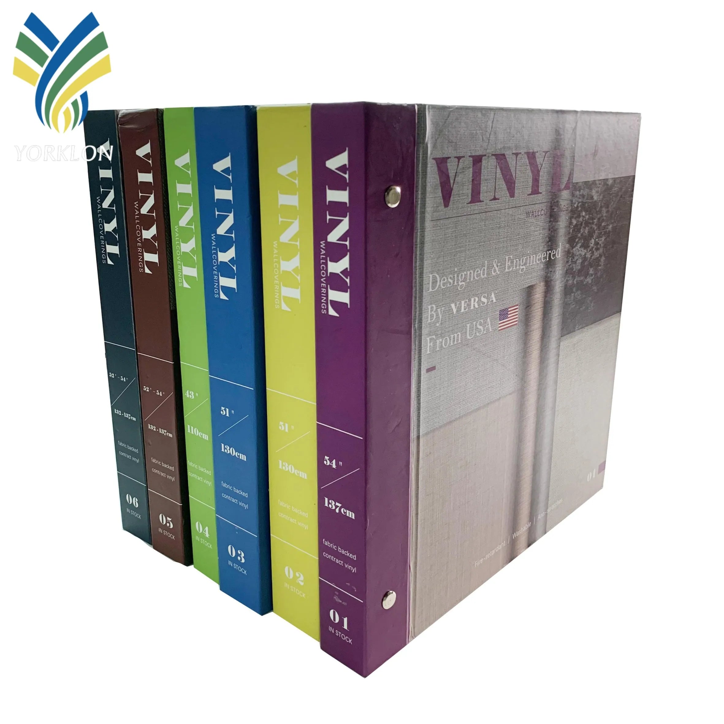 Yorklon Fabric-backed Vinyl PVC Wall Paper Wallpaper Wallcoverings Catalogue Book for Hotel Room Wall Decorative