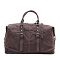 Retro Large-capacity Men's Handheld Travel Bag Waterproof Batik Canvas with Leather Crossbody Luggage Bag Weekender Travel Bag MegaBDM