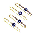 Gold Metal Safety Pins  Scarf Stainless Luxury Hijab Blue Women Pin Evil Eye Brooch