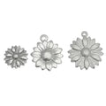 Handmade Designs Jewelry Making Accessories Stainless Steel Sunflower Charm Pendant